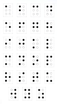 Rysunek: Alfabet Braille'a